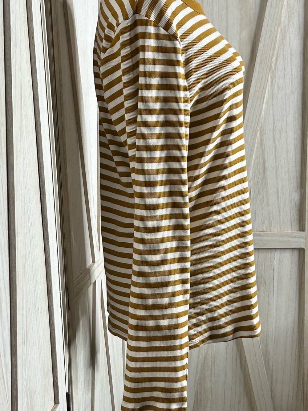 Old Navy Snug Crew Neck Striped Long-Sleeve Tee Earthy Normcore NWT Sz XL Fitted - Picture 5 of 12